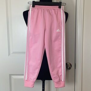Adidas Pink w/White Stripes Jogger/Track Pants Size 6